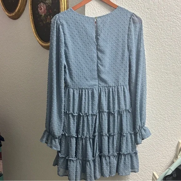 Altar'd State Blue Long Sleeve Dress - Picture 3 of 4